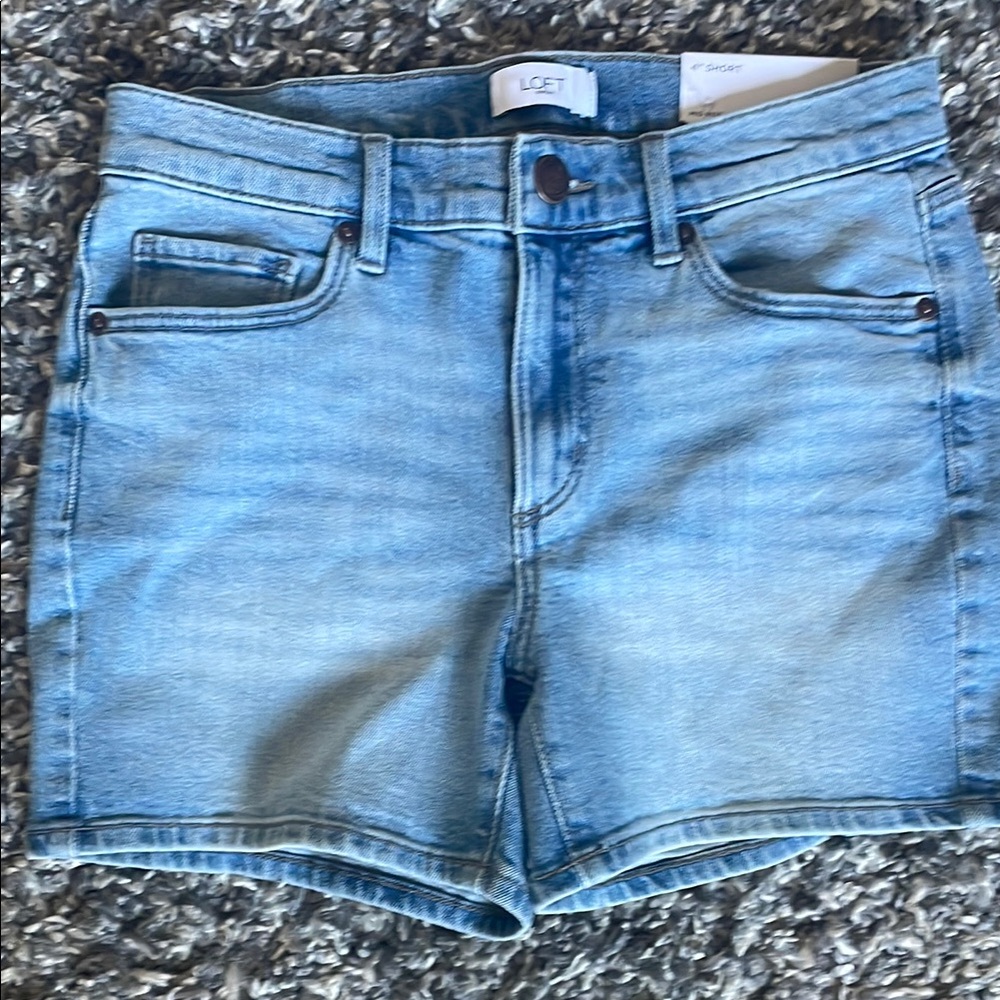 LOFT Sky Blue Denim Shorts
